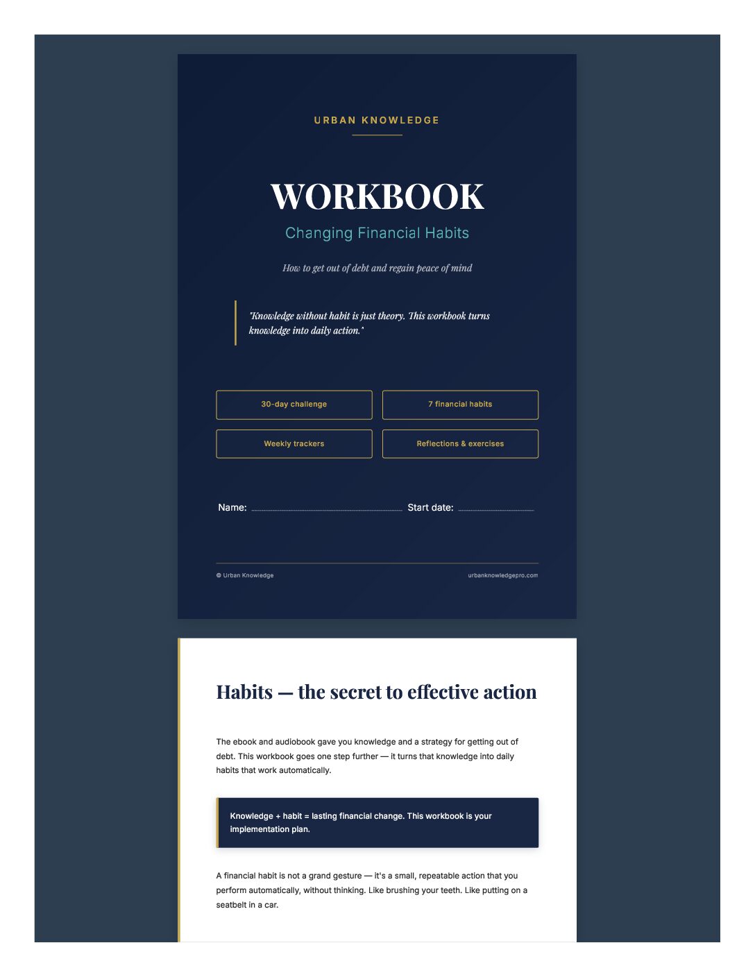 7 Financial Habits – 30-Day Action Plan (Workbook)
